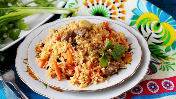 Рецепт Плова из баранины в казане