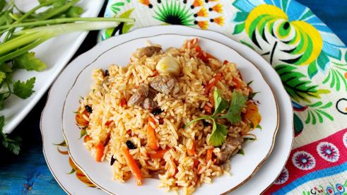 плов из баранины в казане