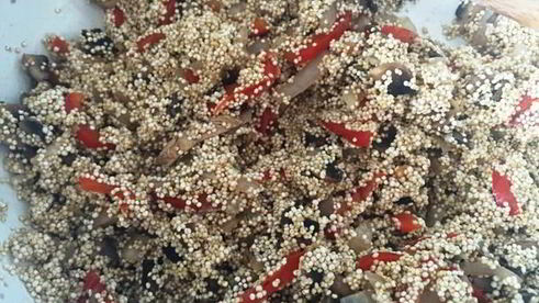 плов из киноа с грибами