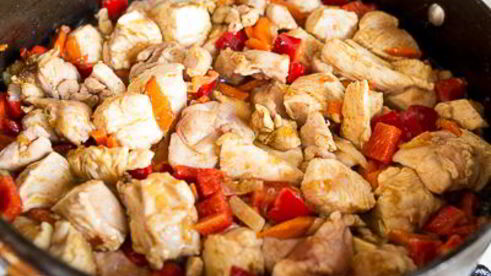 плов из курицы со сладким перцем