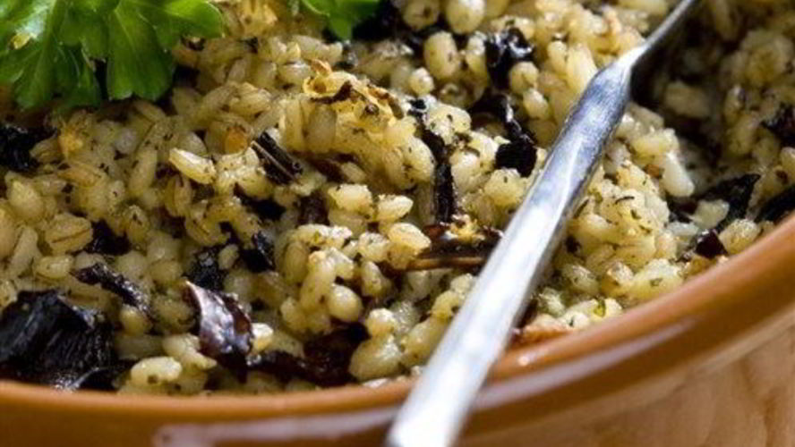 Рецепт плова из ячменя с грибами