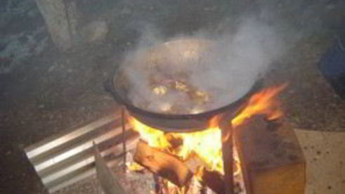 плов на костре