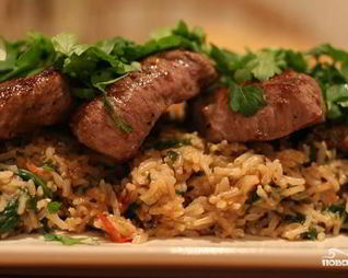 Плов с бараньими ребрышками