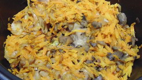 плов с грибами и курицей в мультиварке