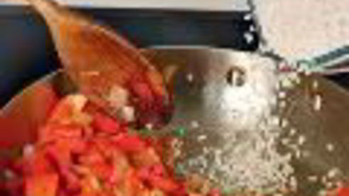 плов с креветками и мидиями