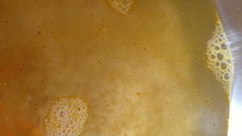 плов с сухофруктами, апельсинами и копченой корейкой