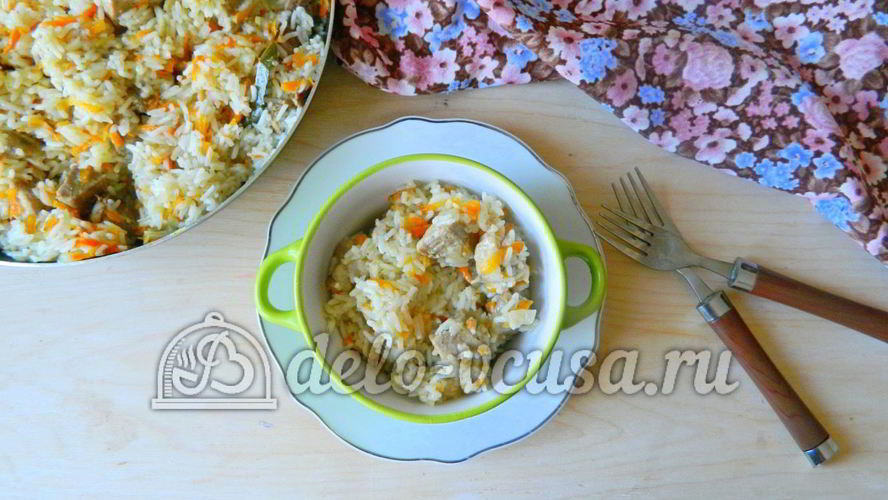 Рецепт плова со свининой на сковороде