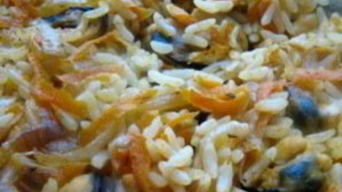 плов в духовке в казане