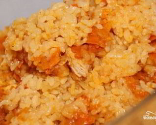 Плов в микроволновке с курицей