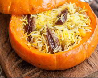 Плов в тыкве с сухофруктами