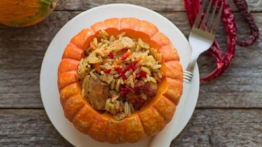 Рецепт плова в тыкве