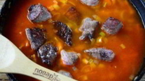 говяжье рагу в томатно-сливочном соусе