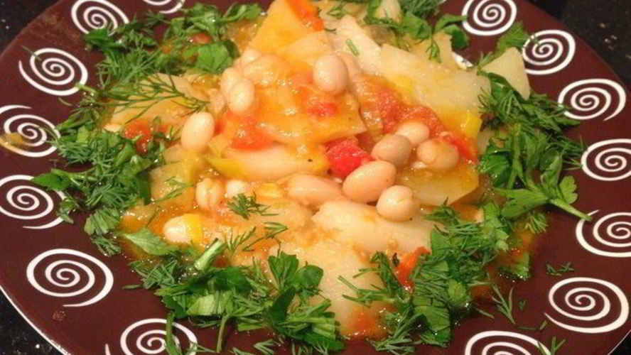 Рецепт овощного рагу с фасолью