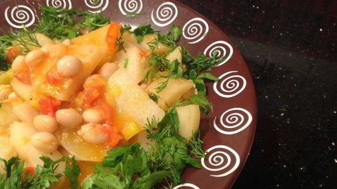 овощное рагу с фасолью