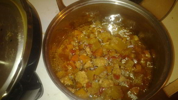 Рецепт Овощного рагу с курицей в мультиварке