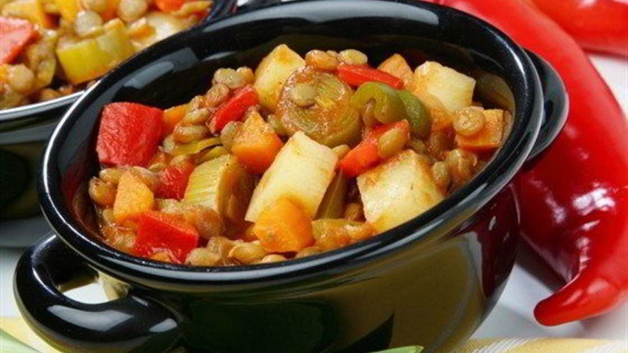 Рецепт овощного рагу с курицей