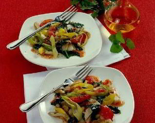 Овощное рагу с вешенками