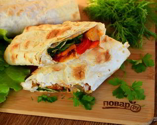 Овощное рагу в лаваше