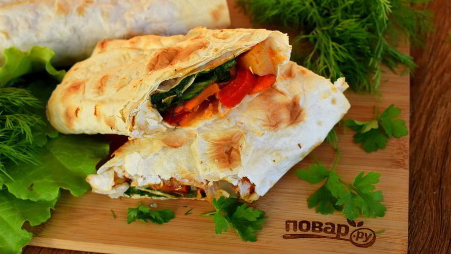 Рецепт овощного рагу в лаваше