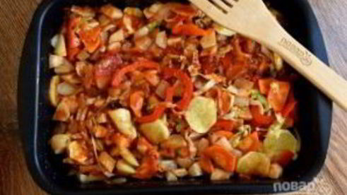 овощное рагу в лаваше