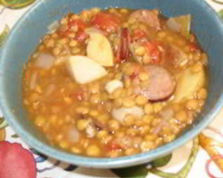 Рагу из чечевицы