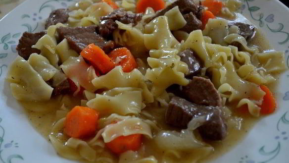 Рецепт Рагу из говядины с лапшой