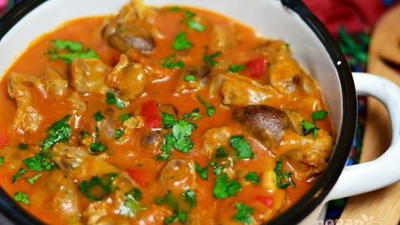 Рецепт Рагу из куриных желудков