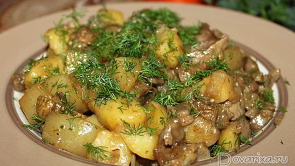 Рецепт Рагу из куриных желудочков