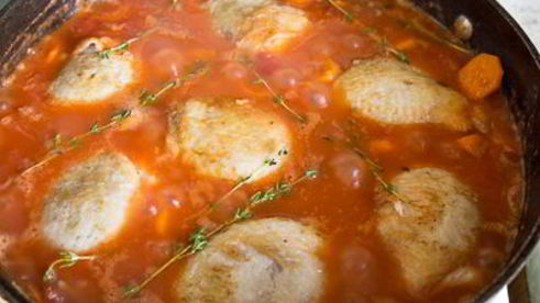 рагу из курицы с морковью и цуккини