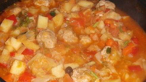 рагу из молодой капусты