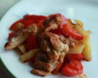 Рагу из перцев с курицей