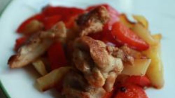 Рецепт Рагу из перцев с курицей