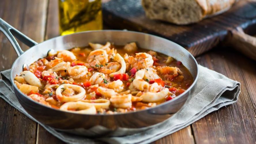 Рецепт рагу из трески и морепродуктов