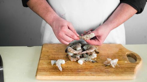 рагу из трески и морепродуктов