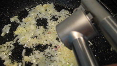 веер из баклажана с куриным рагу