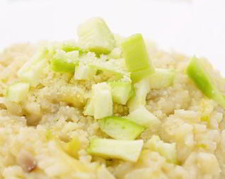 Овощное ризотто с сыром камамбер