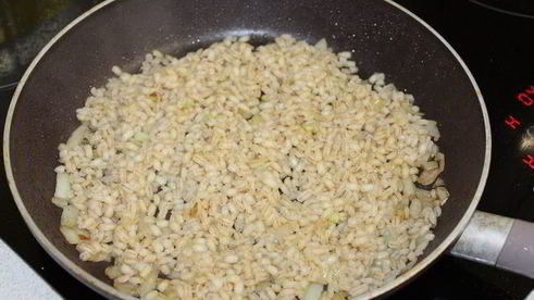 перловое ризотто с зелеными овощами