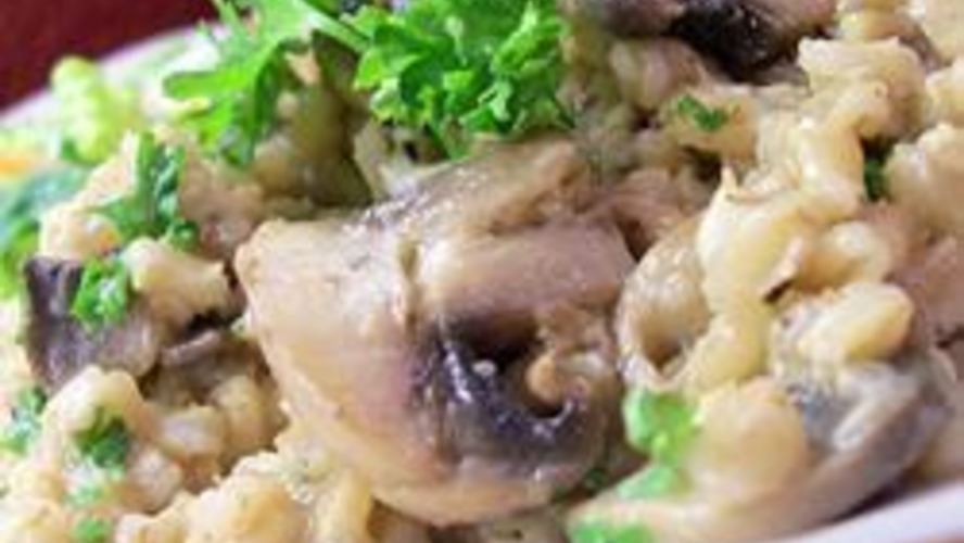 Рецепт ризотто из перловки с грибами