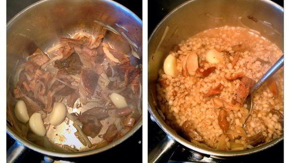 Рецепт Ризотто из перловой крупы с белыми грибами