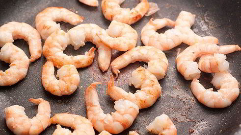 ризотто с гребешками и креветками