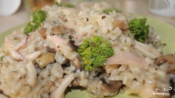 Рецепт Ризотто с кальмарами