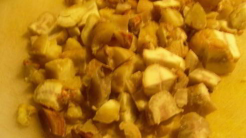 ризотто с каштанами и грудинкой