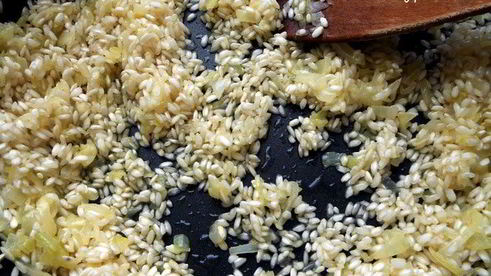 ризотто с красным вином