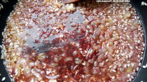 ризотто с красным вином