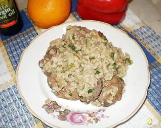 Ризотто с куриной печенкой