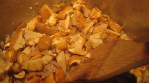 ризотто с лисичками и сыром