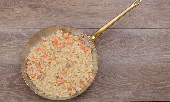 Ризотто с семгой