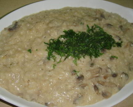 Ризотто с сыром и грибами