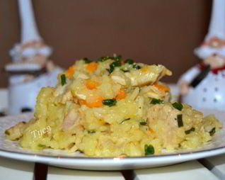 Ризотто с тыквой и индейкой