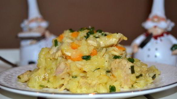 Рецепт Ризотто с тыквой и индейкой